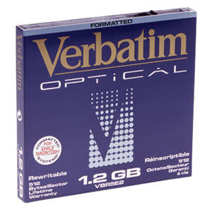 Verbatim 1.2GB ReWritable MO Disk MAC Format (2x) Magneto optical disk