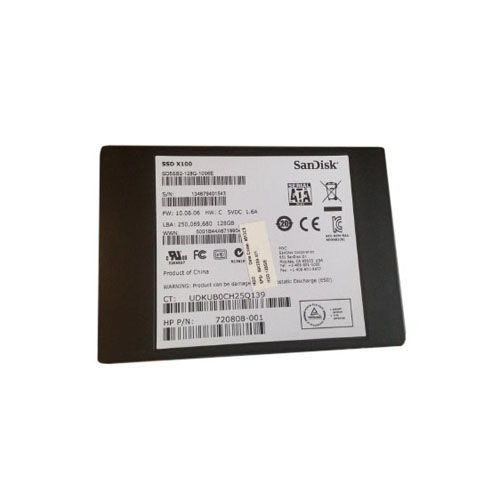 720808-001 - HP 128GB 2.5 inch MLC 6Gb/s SATA Solid State Drive