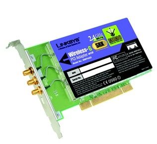 Linksys Wireless-G PCI Adapter with SRX Internal 108 Mbit/s