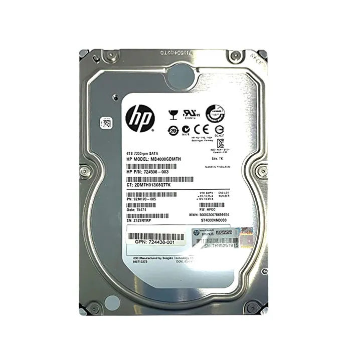 724508-003 - HP 4TB 7200RPM SATA 6Gb/s 3.5-in Hard Drive