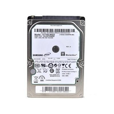 Seagate Momentus 750GB SATA 3.0 Gbps 2.5" internal hard drive 5400 RPM 8 MB 2.5" Serial ATA II