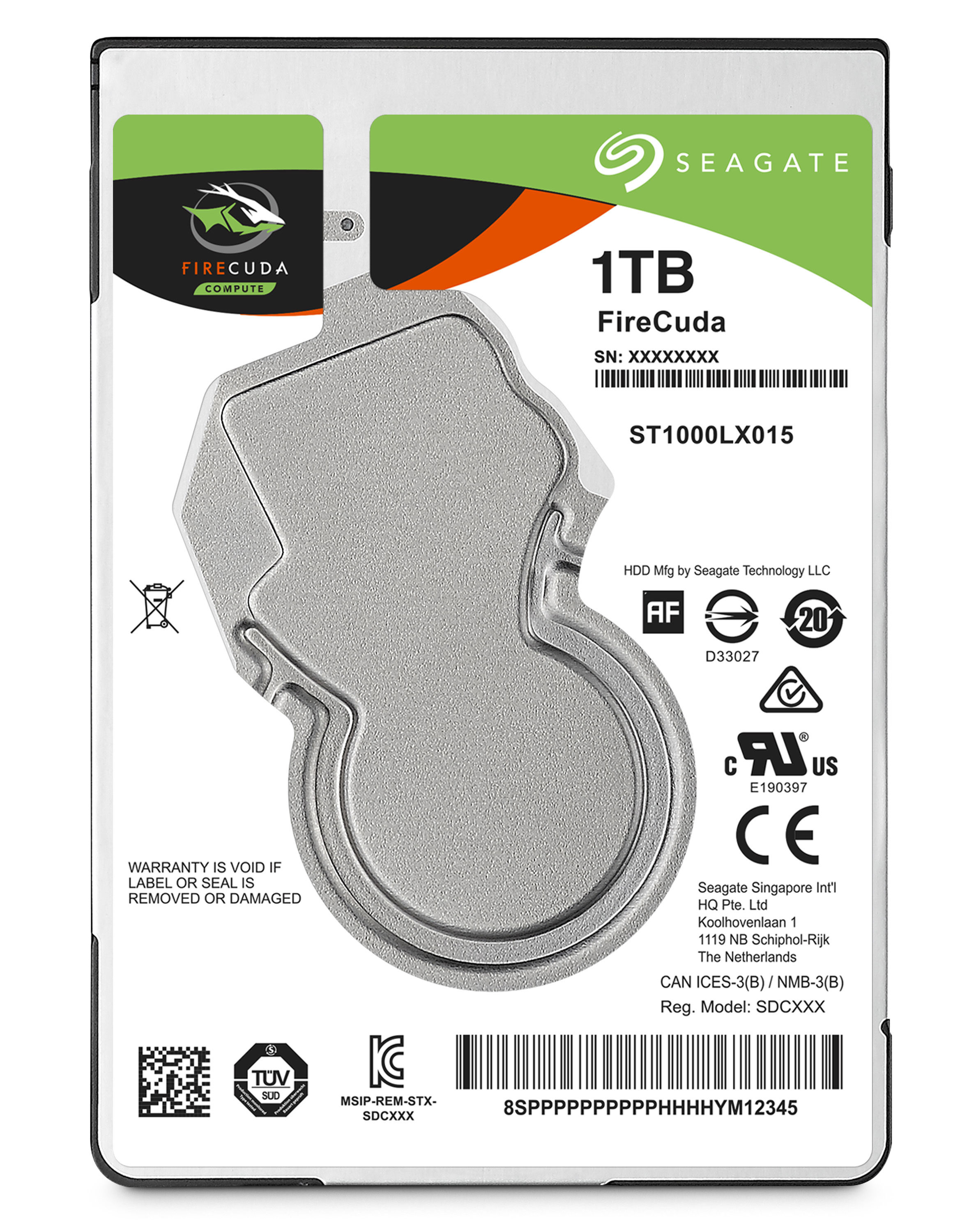 Seagate FireCuda 2.5" internal hard drive 1 TB 5400 RPM 128 MB 2.5" Serial ATA III