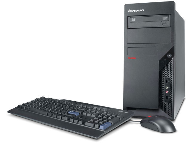 Lenovo ThinkCentre M57 Intel® Core™2 Duo E4500 1 GB DDR2-SDRAM 160 GB Intel® GMA X3100 Windows Vista Business Tower PC Black