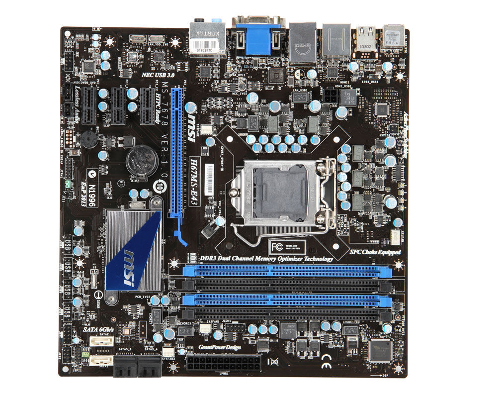 MSI H67MS-E43 motherboard LGA 1155 (Socket H2) micro ATX