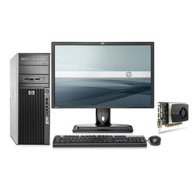 HP Z400 + NVIDIA Quadro 2000 + ZR24w Intel® Xeon® 3000 Sequence W3550 6 GB DDR3-SDRAM Windows 7 Professional Minitower Workstation