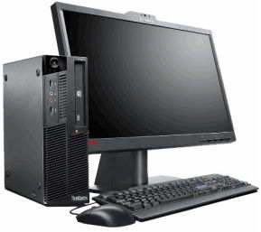 Lenovo ThinkCentre 90 + T80ANUK Intel® Core™ i3 i3-550 2 GB DDR3-SDRAM 320 GB Intel® HD Graphics Windows 7 Professional PC Black