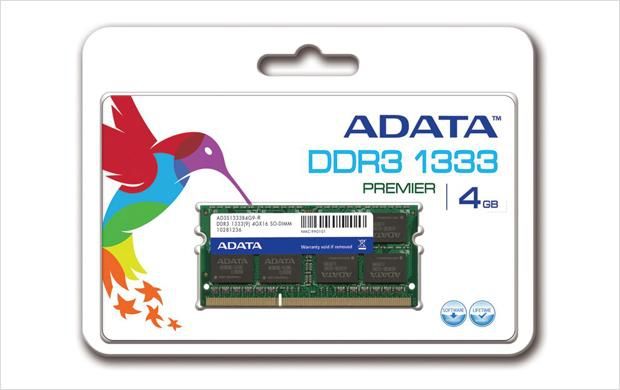 ADATA SO-DIMM 4GB DDR3 1333 memory module 1 x 4 GB 204-pin SO-DIMM