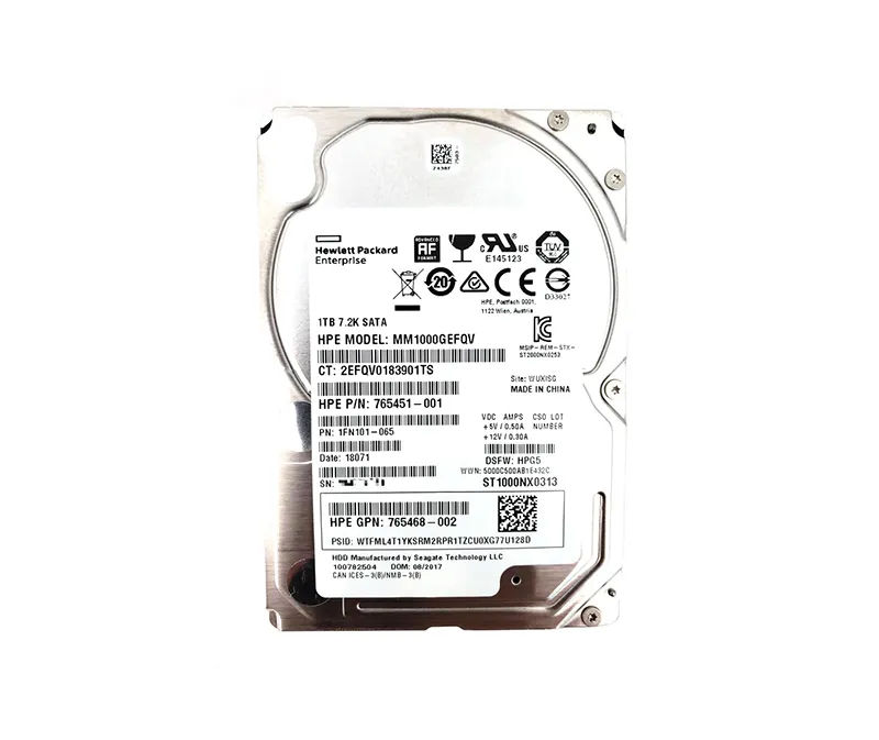 765451-001 - HPE 1TB 7200RPM SATA 6Gb/s 3.5-in Hard Drive