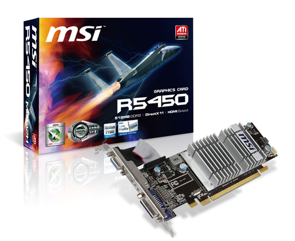 MSI V234-019R graphics card AMD Radeon HD5450 0.5 GB GDDR3