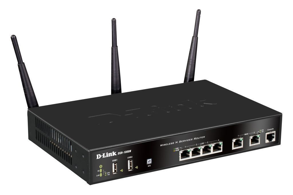 D-Link DSR-1000N wireless router Gigabit Ethernet Black