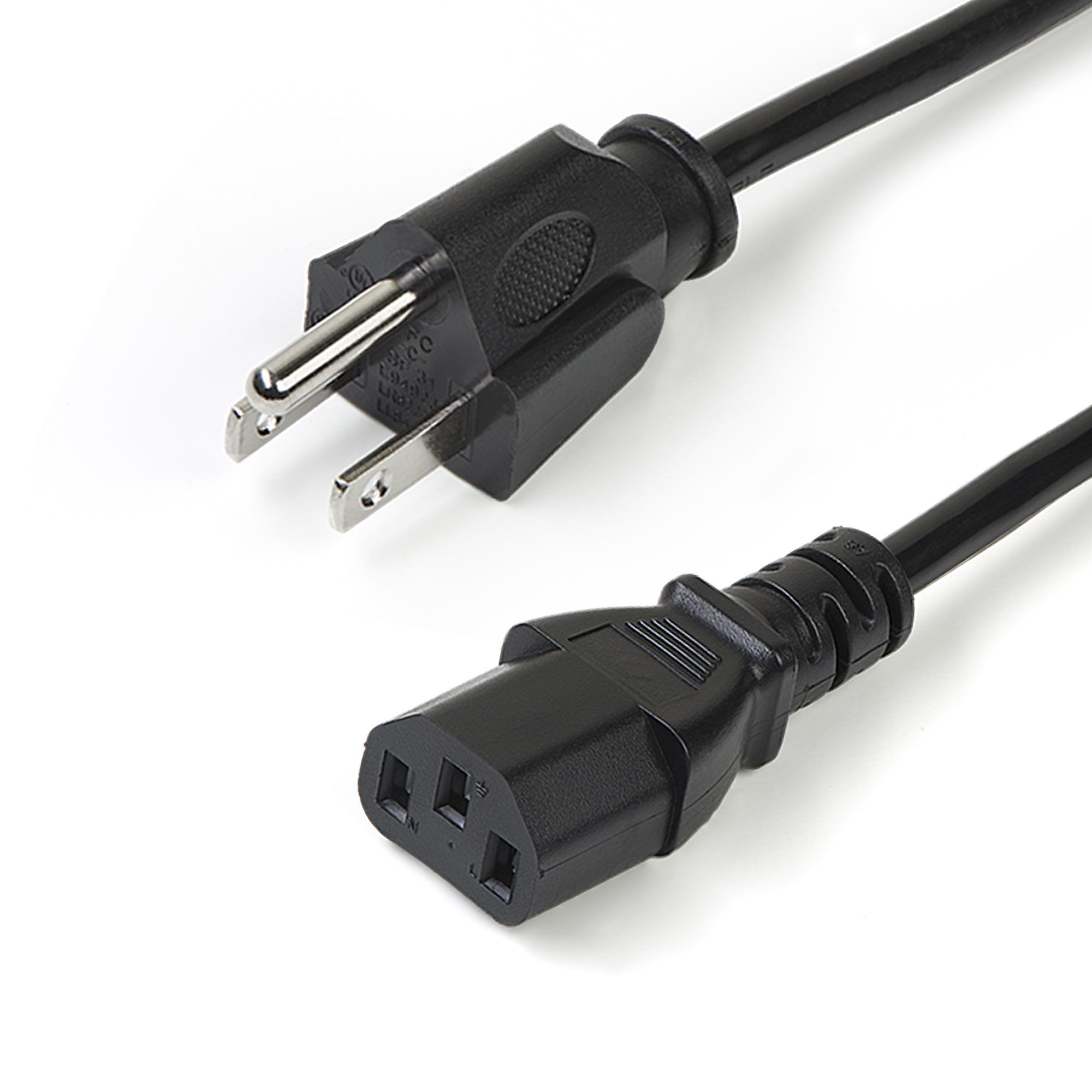 StarTech.com 10ft (3m) Computer Power Cord, NEMA 5-15P to C13, 10A 125V, 10 Pack, 18AWG, Black Replacement AC Power Cord, Printer Power Cord, PC Power Supply Cable, Monitor Power Cable - UL Listed