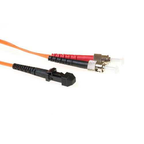 ACT 5 meter LSZH Multimode 62.5/125 OM1 fiber patch cable duplex with MTRJ and ST connectors