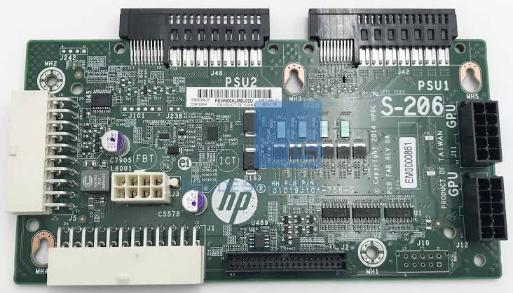 HP ProLiant ML350 Gen9 2-Slot Power Supply Backplane Board 780968-001