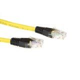 ACT CAT6 UTP LSZH cross-over patchcable yellow with black tules