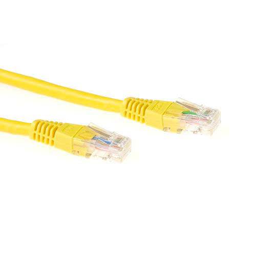 ACT Yellow 3 meter LSZH U/UTP CAT6 patch cable with RJ45 connectors