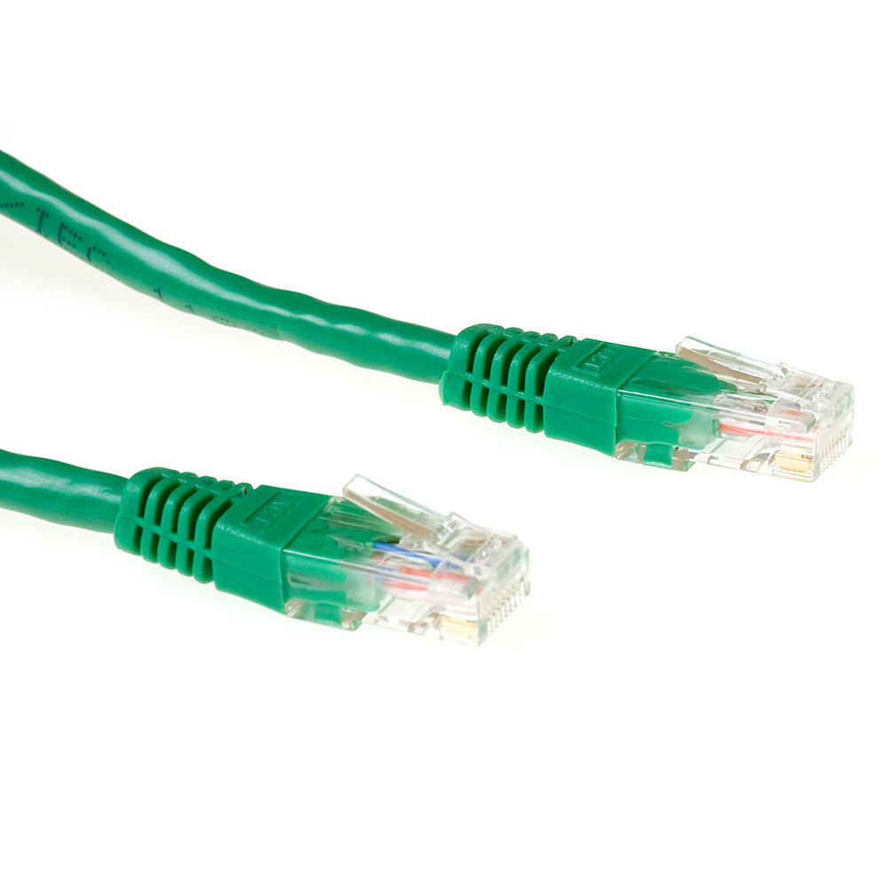 ACT Green 1.5 meter U/UTP CAT6 patch cable with RJ45 connectors