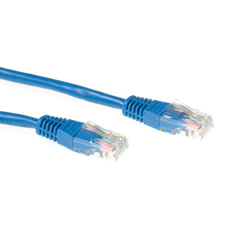 ACT Blue 15 meter U/UTP CAT6 patch cable with RJ45 connectors