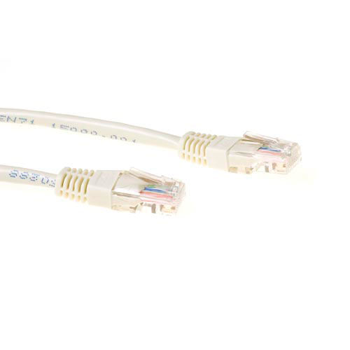 ACT Ivory 7 meter U/UTP CAT5E patch cable with RJ45 connectors