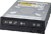 LG DVD Rewriter 18x optical disc drive Internal DVD-RW Black