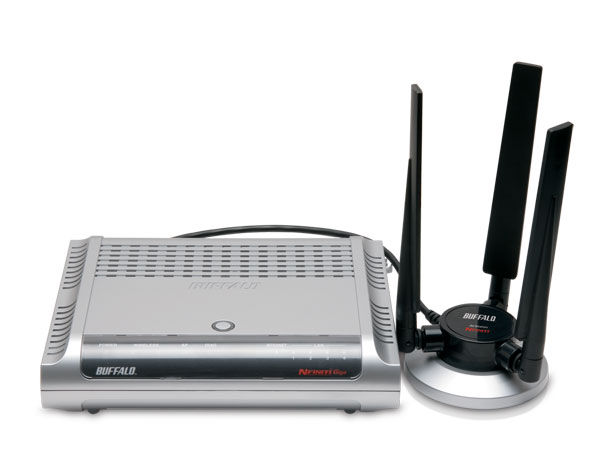 Buffalo Wireless-N Nfiniti Gigabit Router & Access Point wireless router Gigabit Ethernet Silver