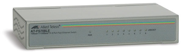 Allied Telesis 10/100TX x 8 ports Unmanaged Fast Ethernet Switch w/ ext PSU