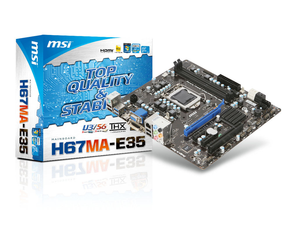 MSI H67MA-E35 motherboard LGA 1155 (Socket H2) micro ATX