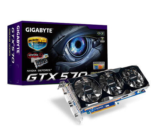 GIGABYTE GV-N570OC-13I graphics card NVIDIA GeForce GTX 570 1.25 GB GDDR5