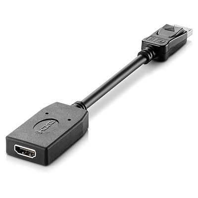 HP 617450-001 video cable adapter 0.20 m DisplayPort HDMI Black
