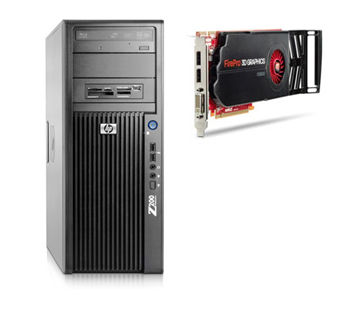 HP Z200 MT + ATI FirePro V5800 Intel® Core™ i3 i3-540 2 GB DDR3-SDRAM Windows 7 Professional Minitower Workstation