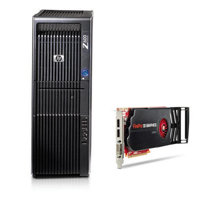 HP Z600 + ATI FirePro V5800 Intel® Xeon® 5000 Sequence E5630 6 GB DDR3-SDRAM Windows 7 Professional Minitower Workstation