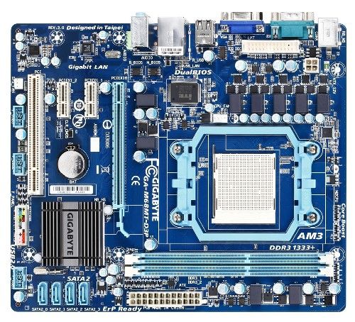 GIGABYTE GA-M68MT-D3P motherboard NVIDIA nForce 630a Socket AM3 micro ATX