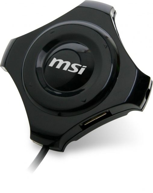 MSI StarHub 4 Port Diamond 480 Mbit/s Black
