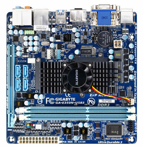 GIGABYTE GA-E350N-USB3 motherboard AMD A50 FCH Socket M (mPGA478MT) mini ITX