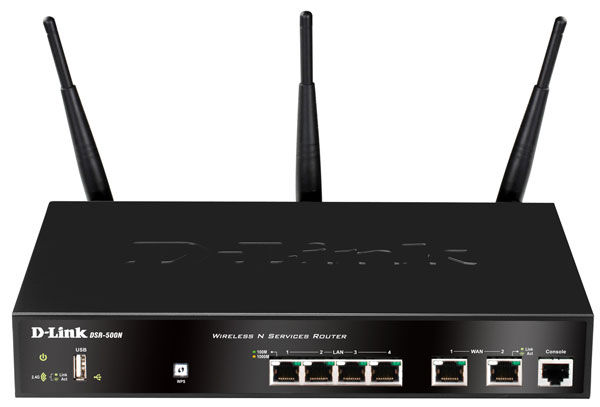 D-Link DSR-500N wireless router Gigabit Ethernet Black