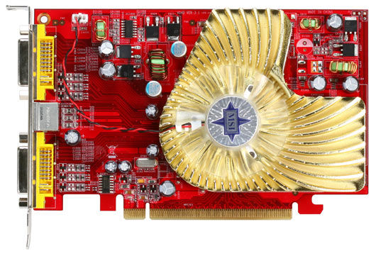 MSI RX1650Pro-T2D256E 256MB DDR2 PCI-Expressx16 128bit TVout DVI Radeon X1650 Pro GDDR2