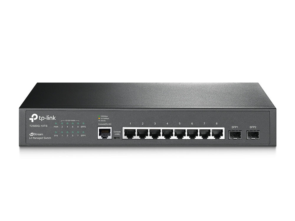 TP-Link T2500G-10TS network switch Managed L2/L3/L4 Gigabit Ethernet (10/100/1000) 1U Black