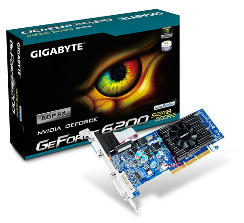 GIGABYTE GV-N62-512L graphics card NVIDIA GeForce 6200 0.5 GB GDDR2