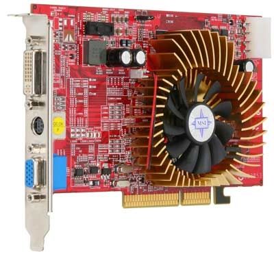 MSI RX1650PRO-TD512 512MB DDR2 AGPx8 128bit TVout Radeon X1650 Pro GDDR2