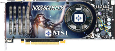MSI NX8800GTX-T2D768E-HD-OC GeForce 8800 GTX GDDR3