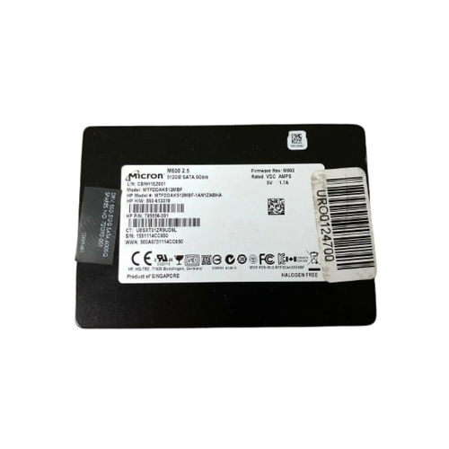 795556-001 - HP 512GB 2.5 inch MLC 6Gb/s SATA Solid State Drive