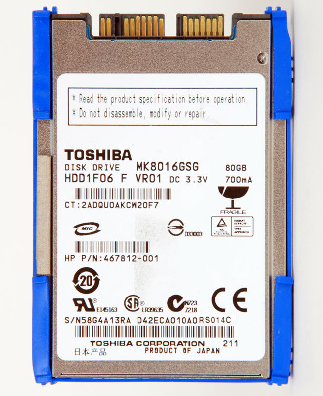 HP 492566-001 internal solid state drive 80 GB 1.8" Serial ATA