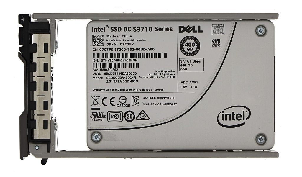 7C7FK - Dell 400GB 2.5 inch MLC 6Gb/s SATA Solid State Drive