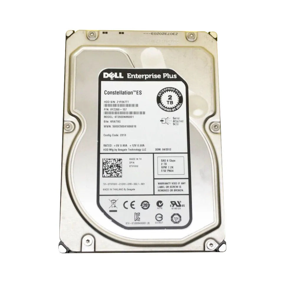 7WV9W - Dell 2TB 7200RPM SAS 6Gb/s 3.5-in Hard Drive