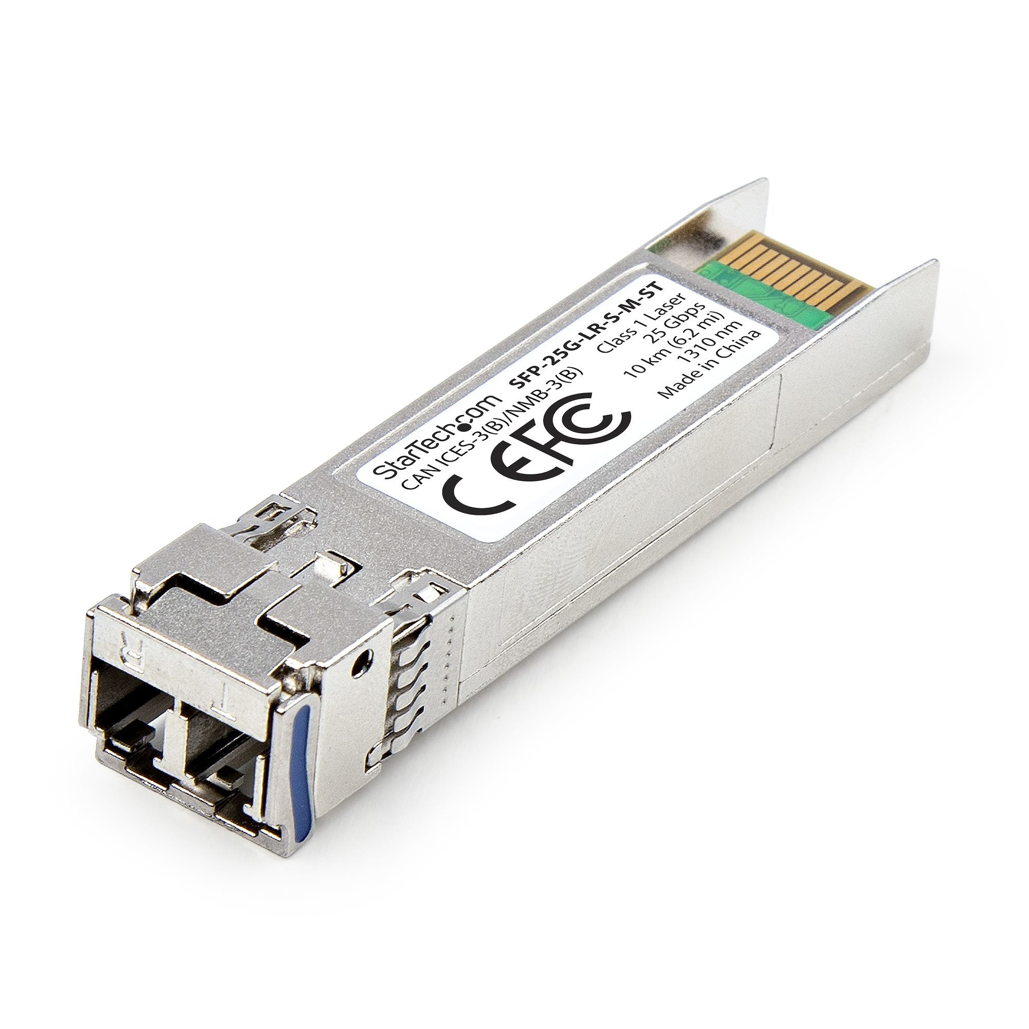 StarTech.com MSA-Compliant SFP-25G-LR-S SFP28 Module, 25Gbps Single Mode Fiber (SMF), 10km (6.2mi), LC Connector, 1310nm, MSA 25 Gigabit Optical Transceiver