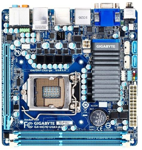 GIGABYTE GA-H67N-USB3-B3 motherboard LGA 1155 (Socket H2) mini ITX