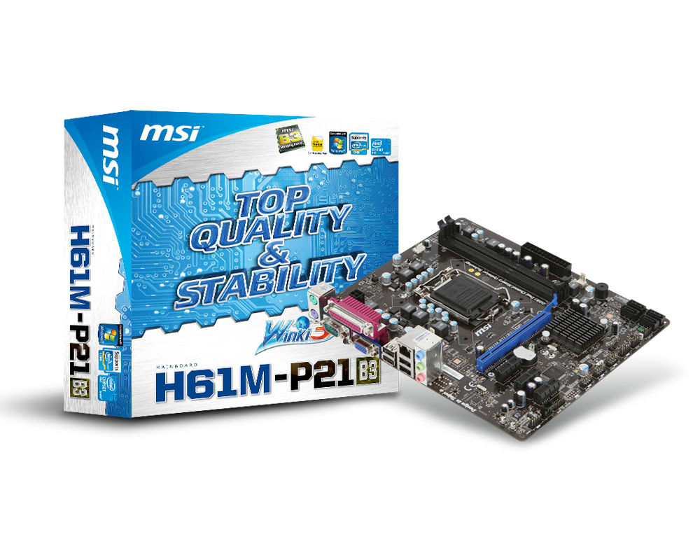 MSI H61M-P21 (B3) motherboard Intel® H61 LGA 1155 (Socket H2) micro ATX