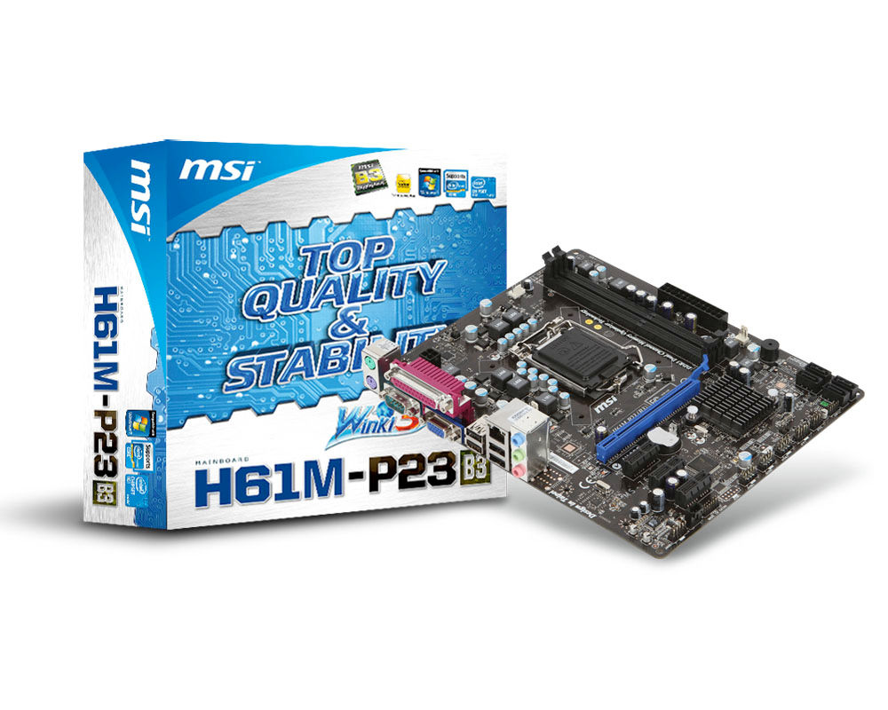 MSI H61M-P23 (B3) Intel® H61 LGA 1155 (Socket H2) micro ATX