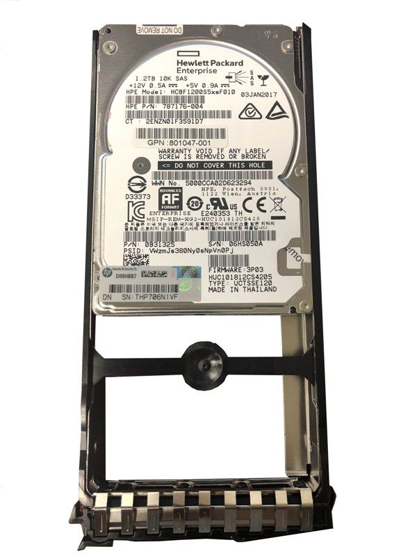 801047-001 - HPE 1.2TB 10000RPM SAS 12Gb/s 2.5-in Hard Drive