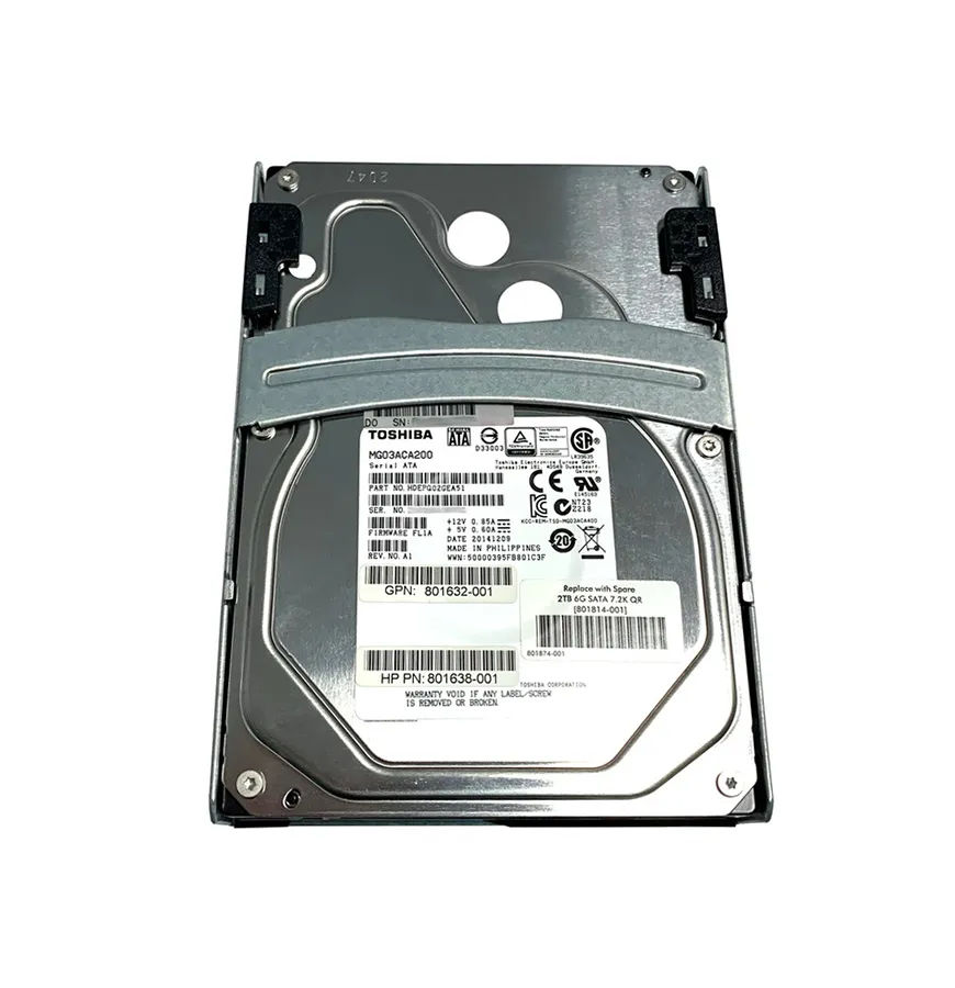 801632-001 - HP 2TB 7200RPM SATA 6Gb/s 3.5-in Hard Drive