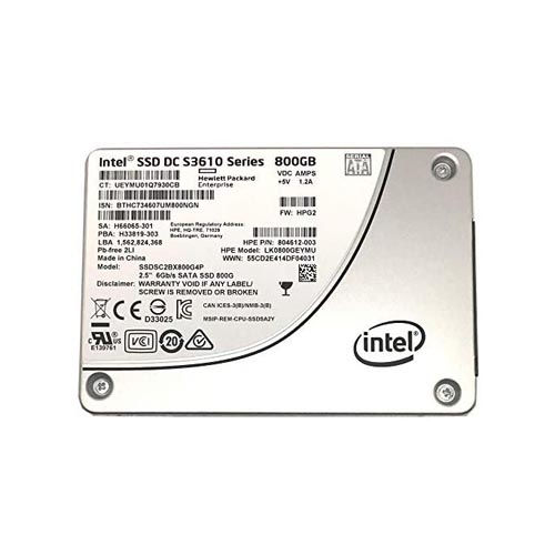 804612-003 - HPE 800GB 2.5 inch MLC 6Gb/s SATA Solid State Drive